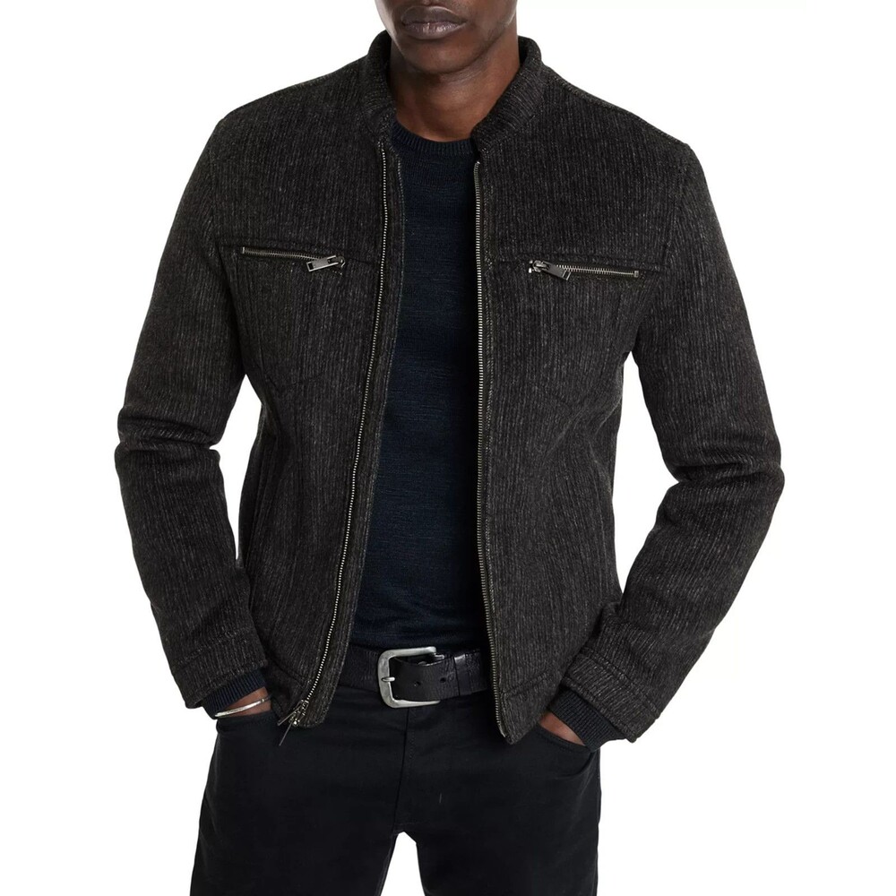 JOHN VARVATOS Jacket Mens Size 56 Dark Gray Wool Blend Corduroy BRANDEN $598